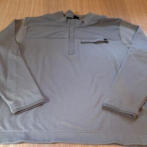Under Armour golf Storm 1/4 zip fleece lined jacket gray